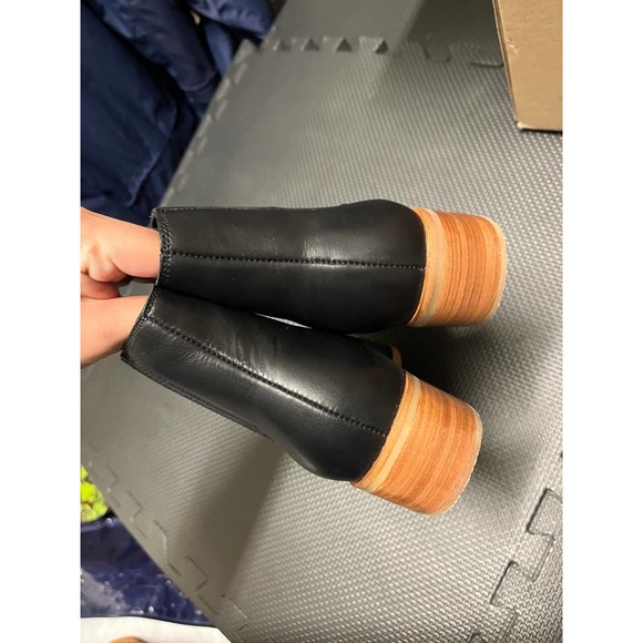 Soludos Black Leather Ankle Boots - Picture 8 of 9